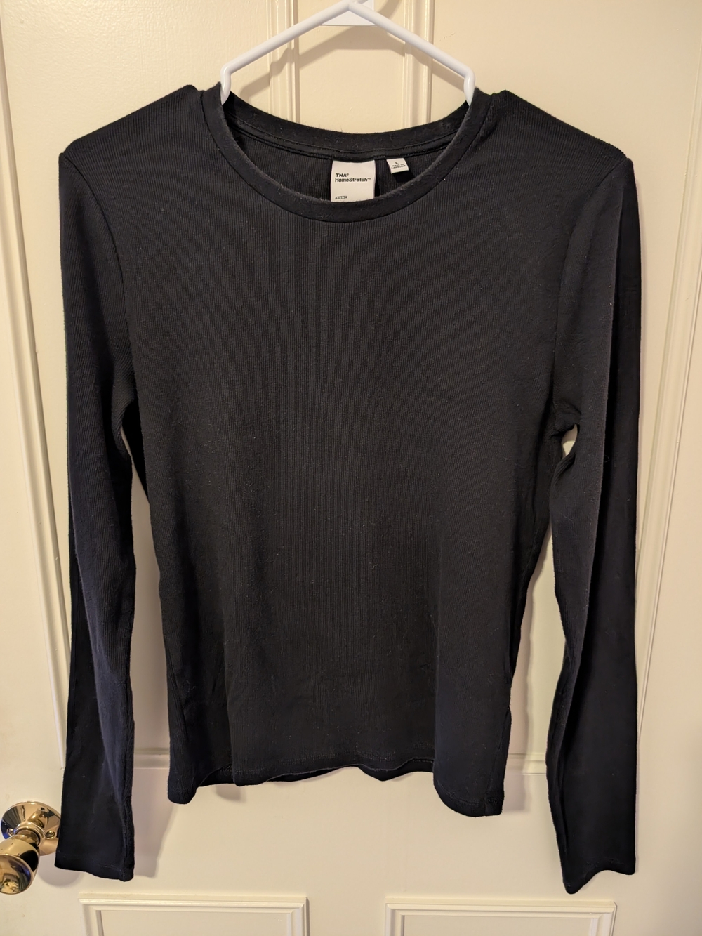 Aritzia Women's Homestretch Ribbed Black Longsleeve